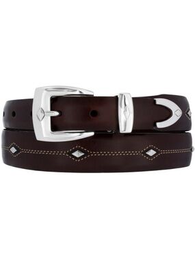 Brighton Denver Diamond P3507 Men’s Concho Leather Belt Brown Size 38